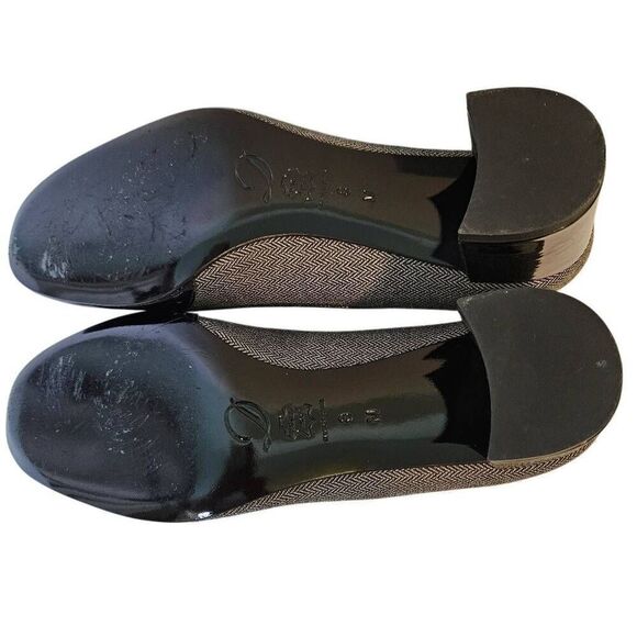 Delman womens heels, black herringbone. Size 8. - Picture 4 of 5